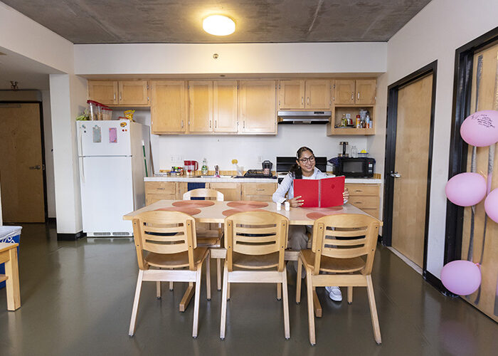 Kitchen and dining room in Wada apartment