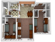 Suite in Channing Bowditch, Top View